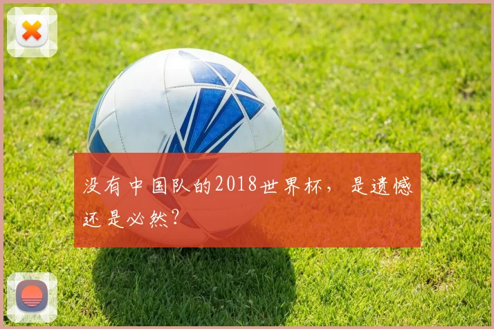 没有中国队的2018世界杯，是遗憾还是必然？